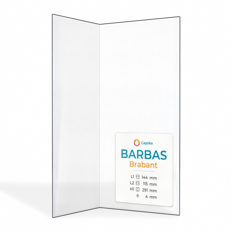 Vetro Barbas BRABANT - Vetro Piegato per stufa a legna