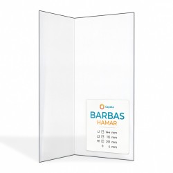 Vitre Barbas HAMAR - Verre Pliée pour poêle à bois