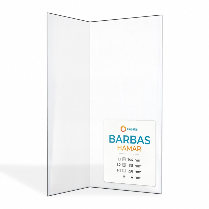 Barbas HAMAR Glas - Gefaltet Kaminglas
