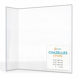 Chazelles CP403L Glass - Folded glass panel for wood burning stove
