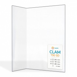 Clam 730 SD Glas - Gefaltet Kaminglas für Kaminofen