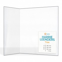 Harrie Leenders TRIAS Glass - Folded glass panel for wood burning stove