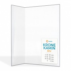 Vitre Krone Kamin 30V - Verre Pliée pour insert