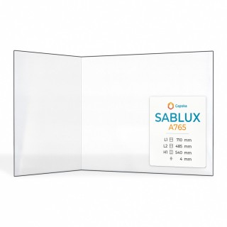 SABLUX A765 Glass Panel - Folded Glass for Wood Burning Stove