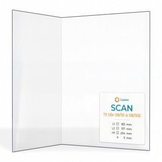 Vitre Scan 19 (1991/1993) - Verre Pliée pour poêle à bois