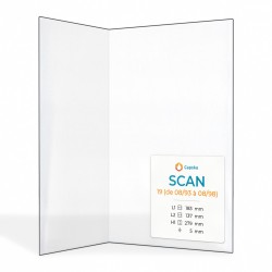 Scan 19 (1993/1998) Glas - Gefaltet Kaminglas für Kaminofen