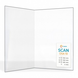 Vetro Scan DSA 10 - Vetro Piegato per inserto caminetto