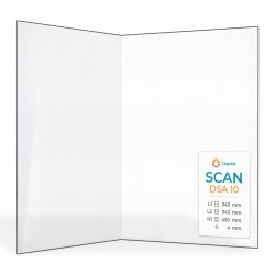 Scan DSA 10 Glass - Folded glass panel for fireplace insert