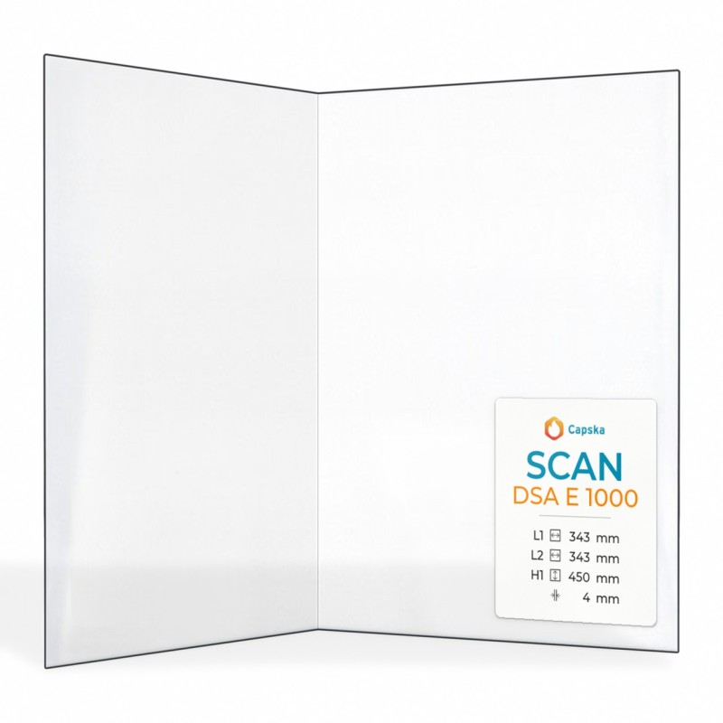 Kaminglas SCAN DSA E 1000 - Hitzebeständiges Glas für Kaminofen