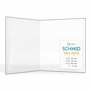 Vitre Schmid EKKO 45/45 - Verre Pliée pour insert
