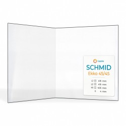 Vitre Schmid EKKO 45/45 - Verre Pliée pour insert