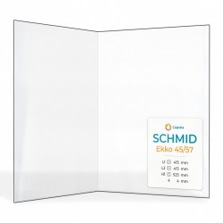 Vetro Schmid EKKO 45/57 - Vetro Piegato per inserto per caminetto