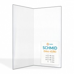 Vetro Schmid EKKO 45/80 - Vetro Piegato per inserto per caminetto