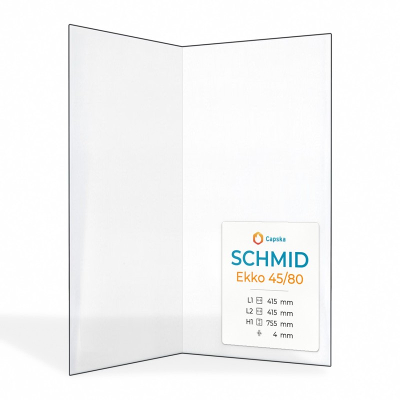 Vitre Schmid EKKO 45/80 - Verre Pliée pour insert