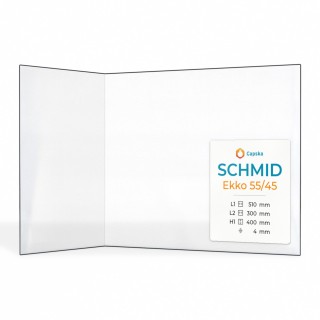 Vitre Schmid EKKO 55/45 - Verre Pliée pour insert