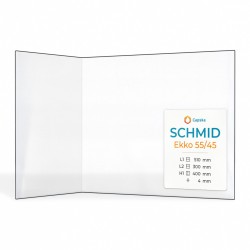 Vetro Schmid EKKO 55/45 - Vetro Piegato per inserto per caminetto