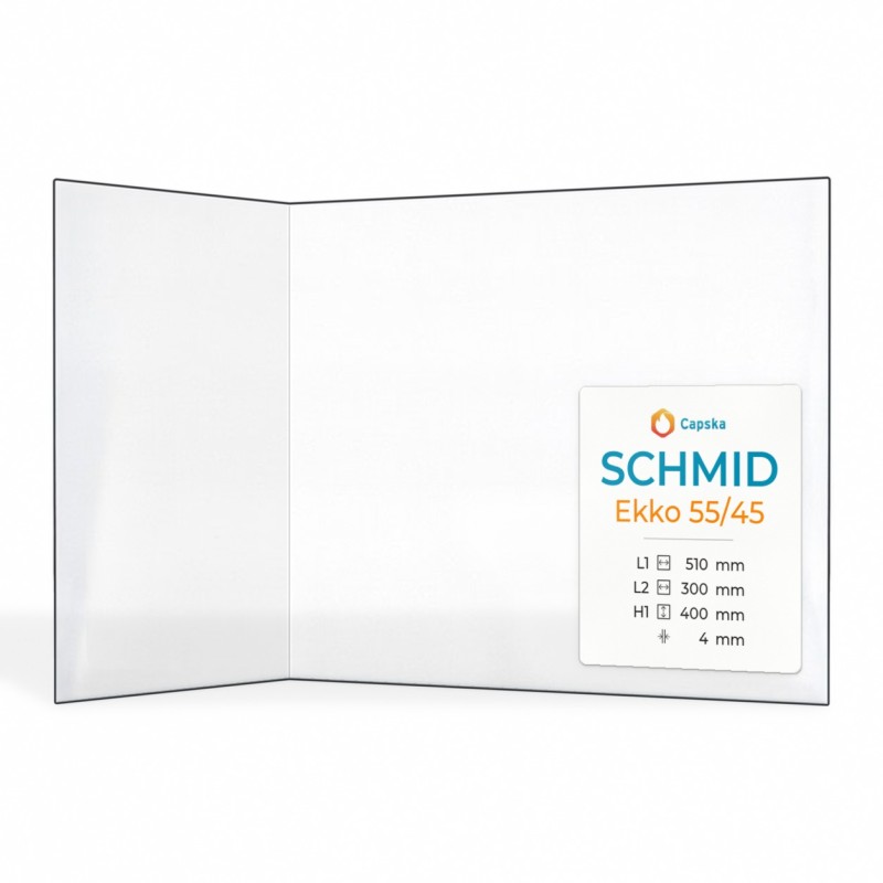 Vitre Schmid EKKO 55/45 - Verre Pliée pour insert