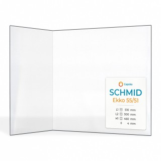 Schmid EKKO 55/51 Glas - Kaminglas für Kaminofen