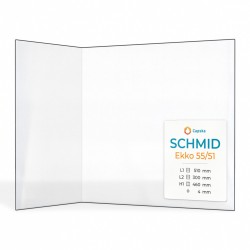 Vitre Schmid EKKO 55/51 - Verre Pliée pour insert