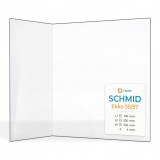 Vitre Schmid EKKO 55/57 - Verre Pliée pour insert