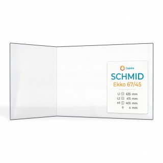 Vitre Schmid EKKO 67/45 - Verre Pliée pour insert