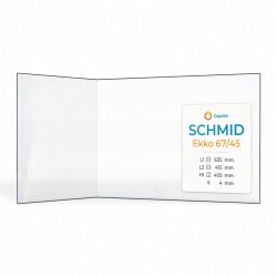 Vitre Schmid EKKO 67/45 - Verre Pliée pour insert