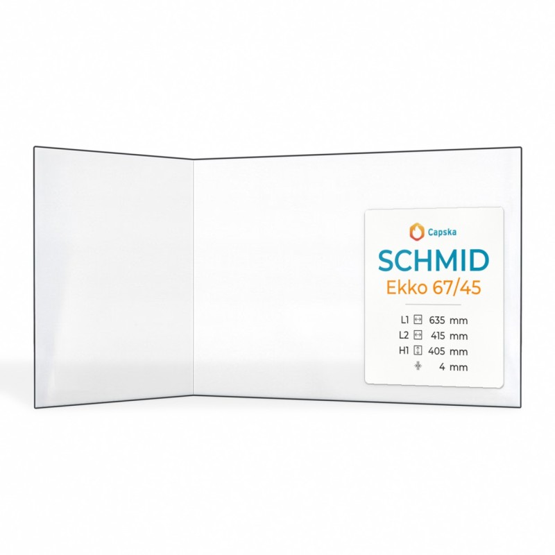 Vitre Schmid EKKO 67/45 - Verre Pliée pour insert