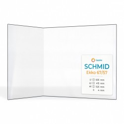 Vetro Schmid EKKO 67/57 - Vetro Piegato per inserto per caminetto