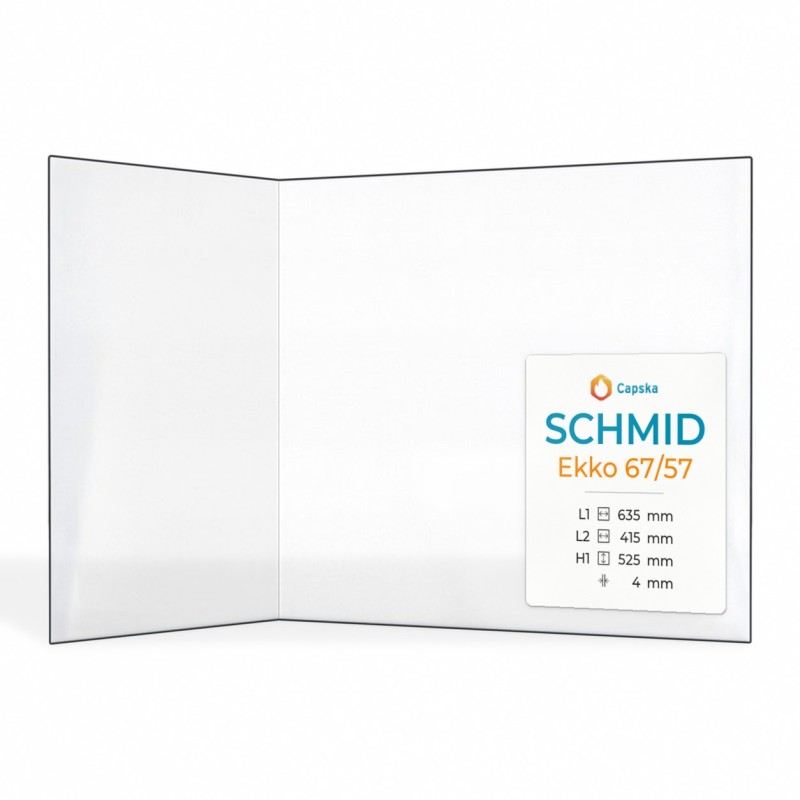 Vitre Schmid EKKO 67/57 - Verre Pliée pour insert