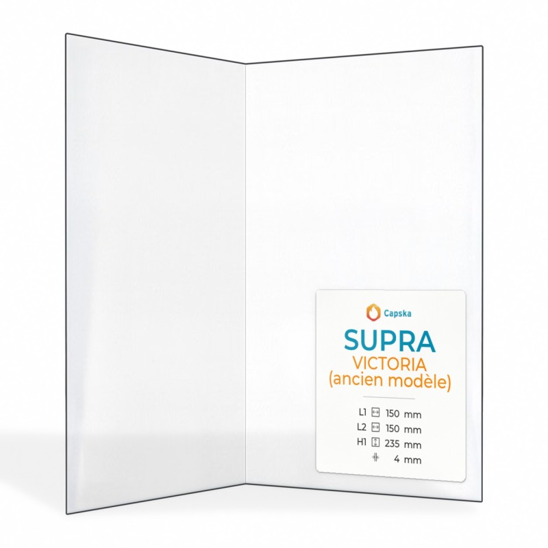 Vitre Supra VICTORIA - Verre Pliée pour poêle à bois