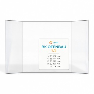 BK OFENBAU 45329 Glass - Prismatic Panel for Wood Burning Stove