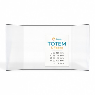 Totem 5 FACES Glas - Prismatisch Kaminglas