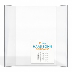 Haas Sohn BERGAMO Glass - Prismatic glass panel for fireplace insert