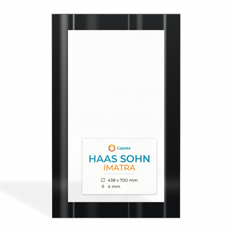 Haas Sohn IMATRA Glas - Rechteck Siebdruck Kaminglas für Kaminofen