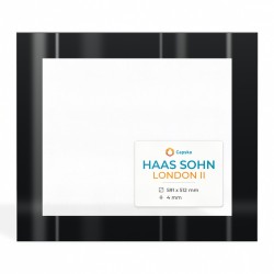 Haas Sohn LONDON,LONDON II Glass - Rectangular Screen-printed glass panel for wood burning stove
