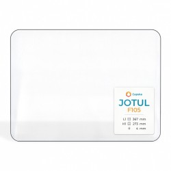 Jotul F105 Glass - 4 rounded corners glass panel for fireplace insert