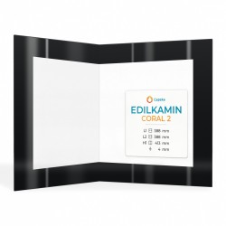 Vitre Edilkamin CORAL 2 - Verre Pliée Sérigraphié pour poêle à bois