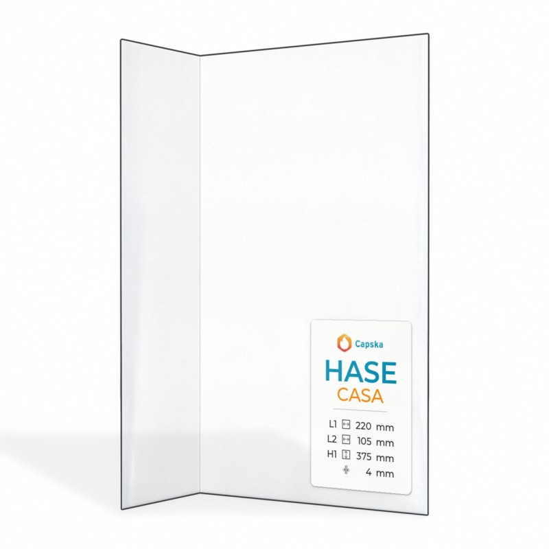 HASE CASA Glass Panel for Wood Burning Stove - Folded Shape