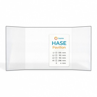 Hase PAVILLON Glas - Prismatisches Kaminglas für Kaminofen
