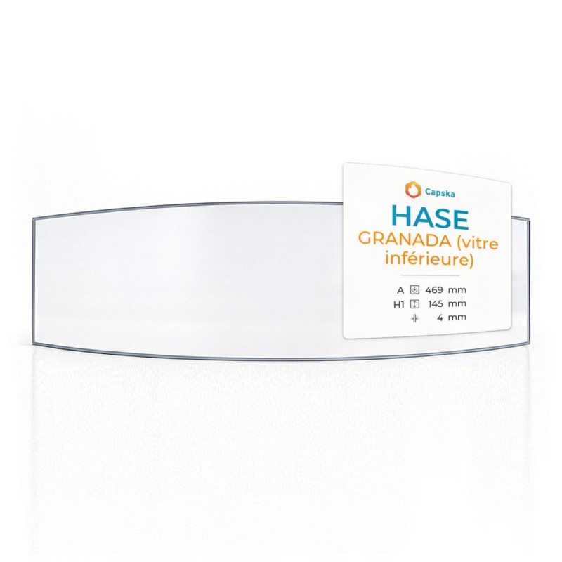 HASE GRANADA Lower Glass Pane - Curved Glass Panel