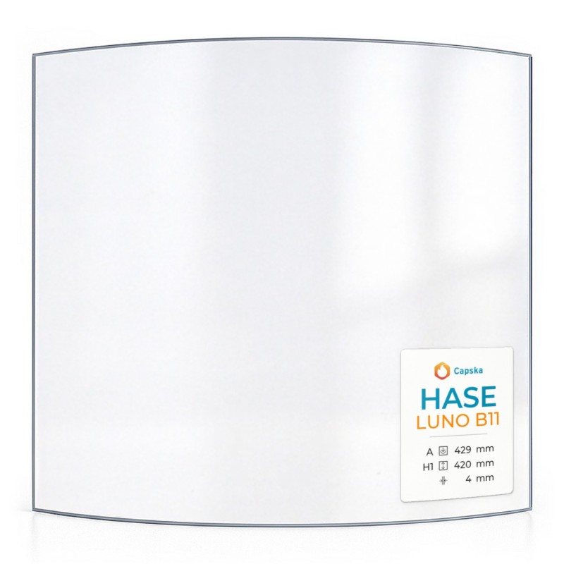 Hase LUNO B11 Glas - Kaminglas für Kaminofen