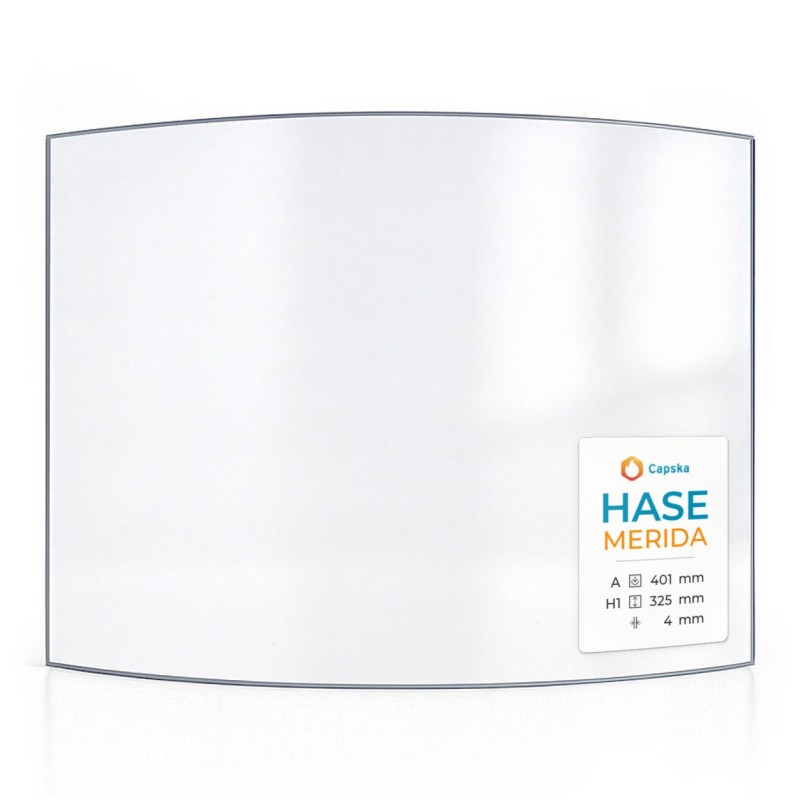 Hase MERIDA Glass - Curved Panel for Wood Burning Stove