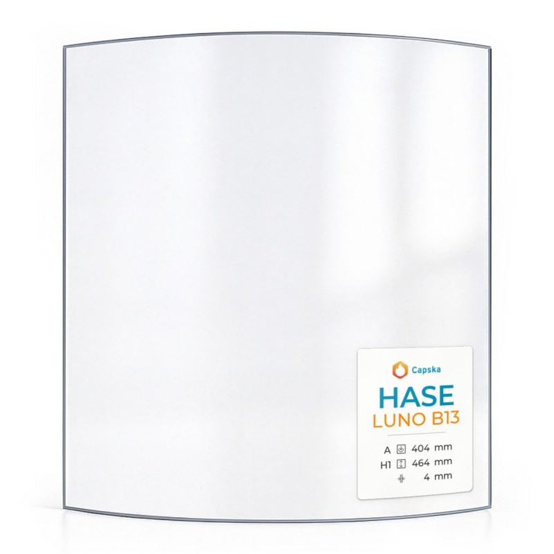 HASE LUNO B13 Curved Glass Panel for Wood Burning Stove