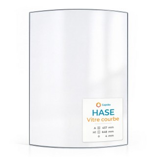 Vitre Hase KAIRO - Verre Courbe pour poêle à bois