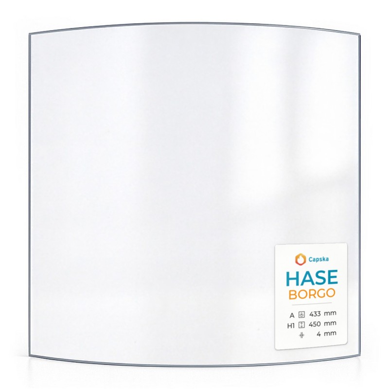 Hase BORGO Glas - Hitzebeständiges Kaminglas für Kaminofen