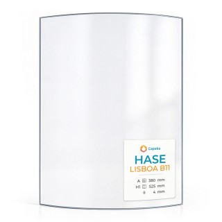 HASE LISBOA B11 Glass - Curved Glass Panel for Wood Burning Stove