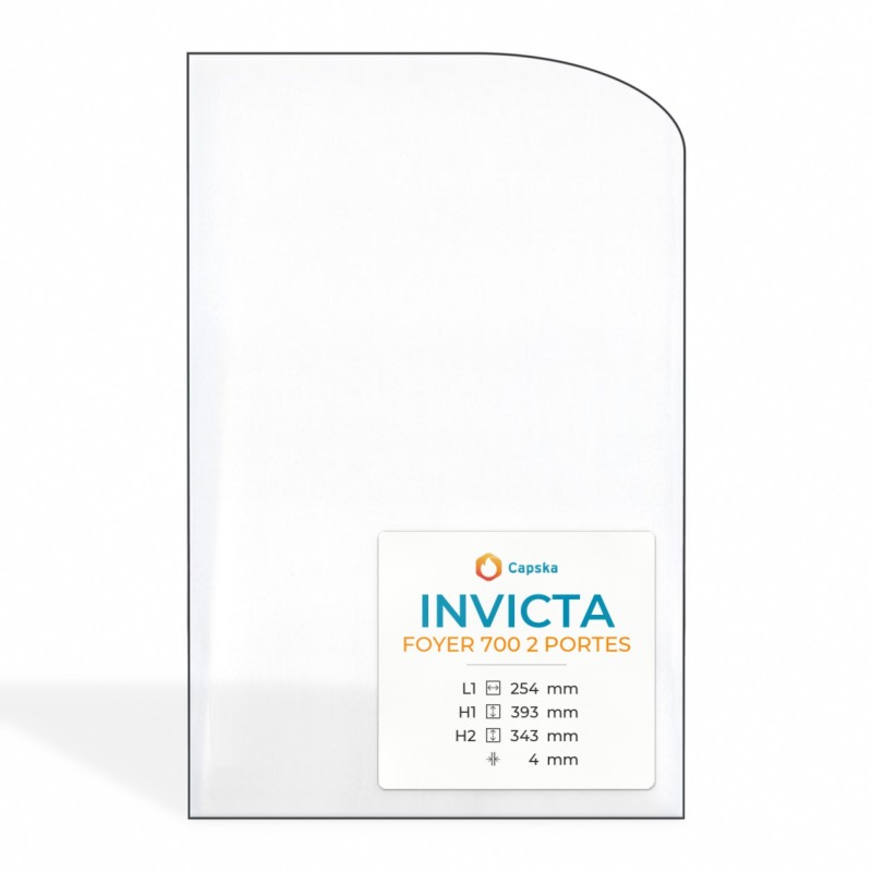 Vetro Invicta FOYER 700 2 PORTES - Vetro Rettangolo con arco Diritto