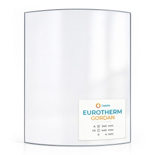 Eurotherm GORDAN Curved Glass Panel for Wood Burning Stove