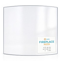 Vetro Fireplace NIZZA - Vetro Curvo per stufa a legna