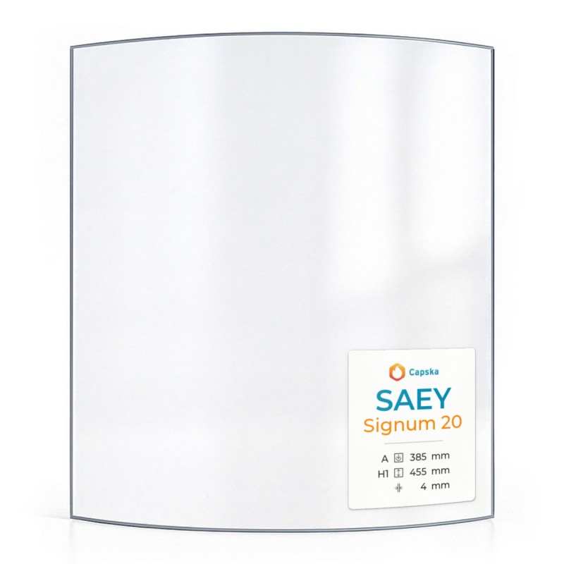 Vitre Saey SIGNUM 20 - Verre Courbe pour poêle à bois